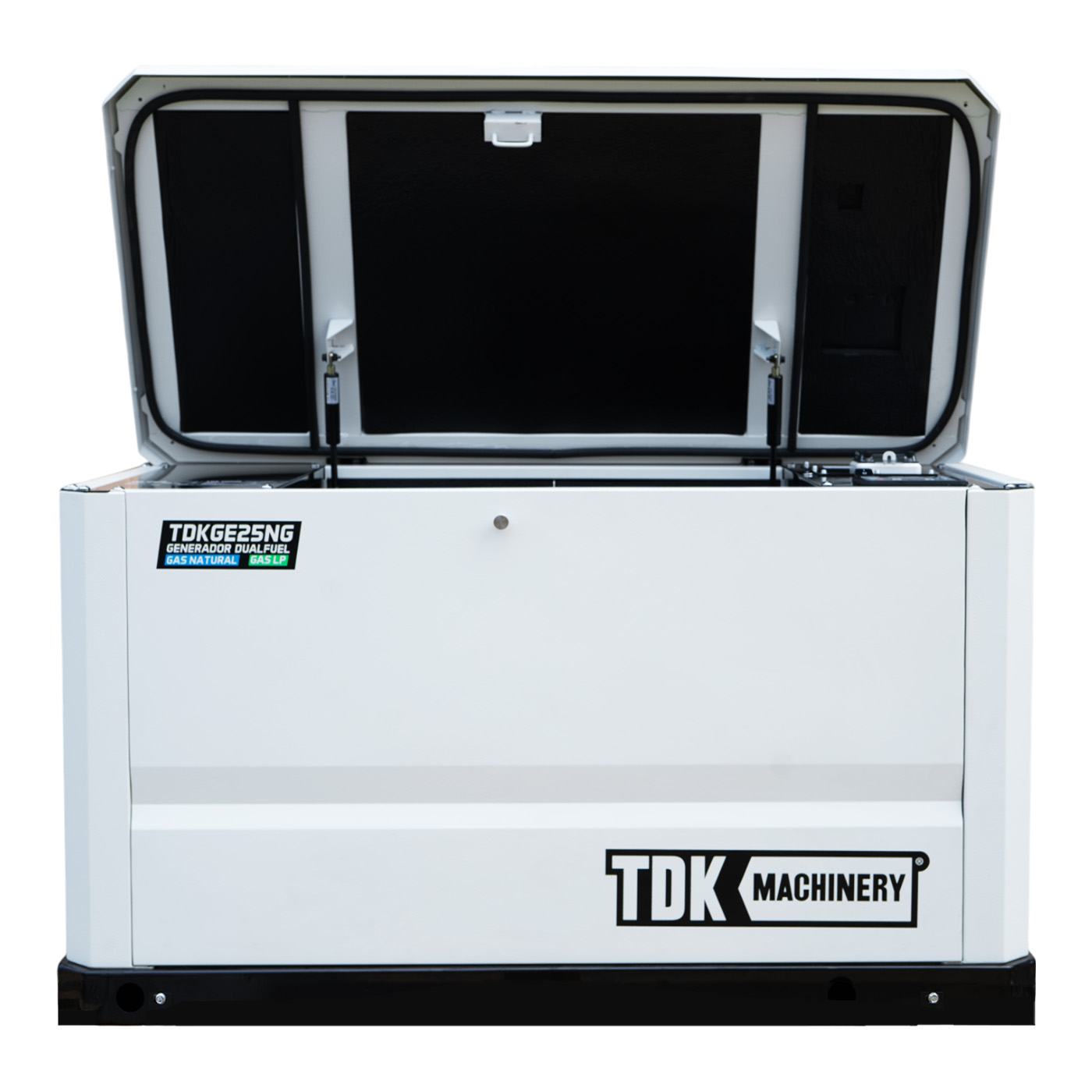 Generador De Cabina Estacionario Profesional 2 En 1 Gas LP/Gas Natural Tdk Machinery 22Kw 127v/220v ATS INCLUIDO– TDKGE25NG