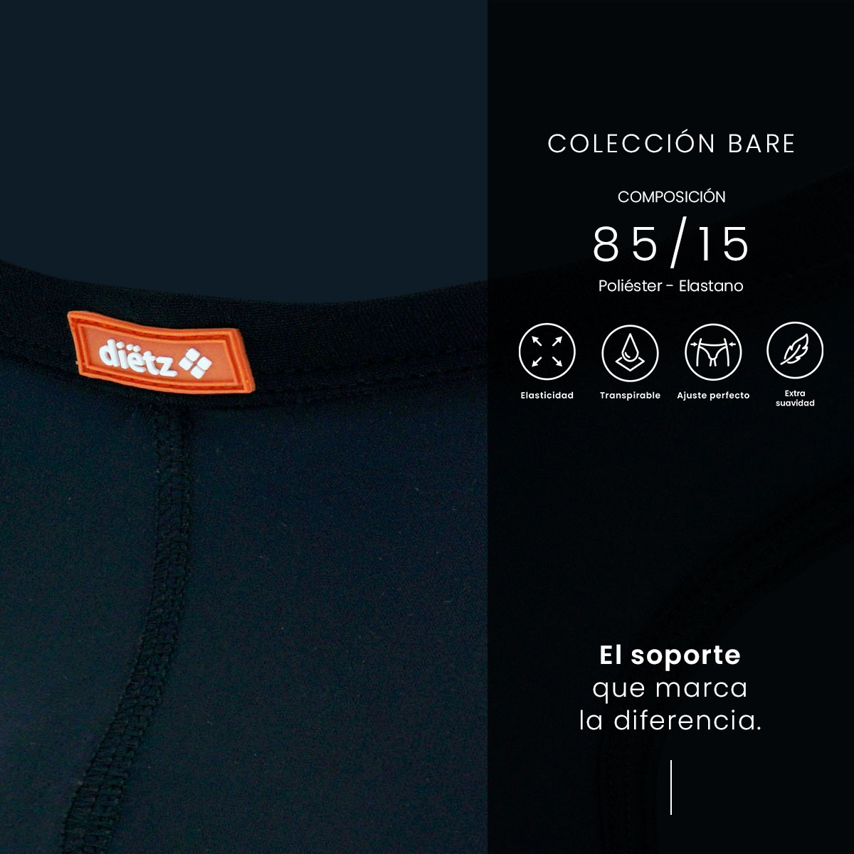 Jock Ropa Interior Para Hombre Bare Dietz Negro Sexy Y Libre