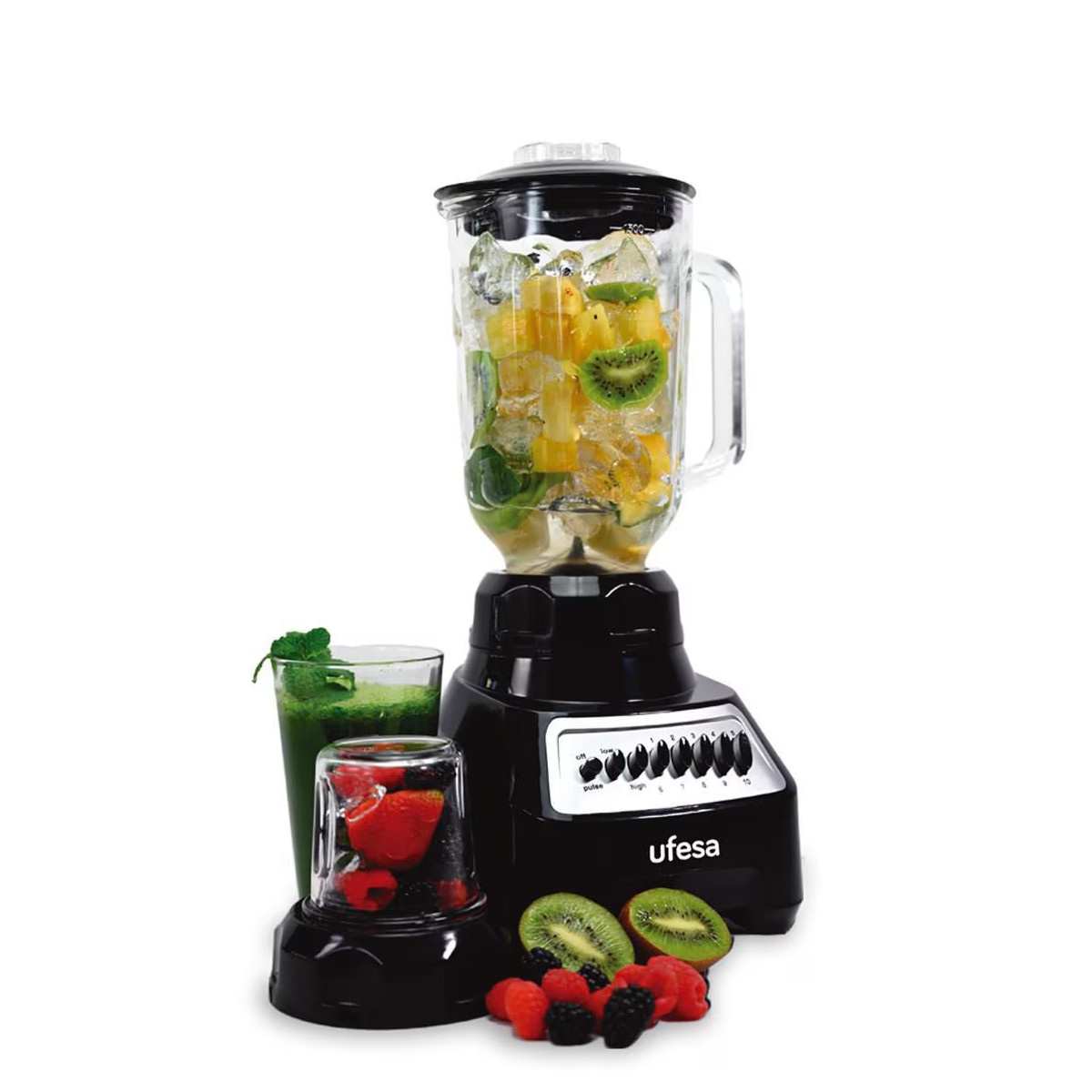 Licuadora UFESA Vaso de vidrio 1.5 litros 10 velocidades BS7020-MG5294