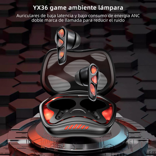 Audífonos Bluetooth 5.4 Baja Latencia Gamer Anc Auriculares