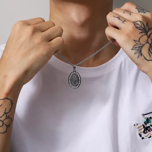 Medalla Collar Virgen De Guadalupe,regalos Mujer Y Hombre