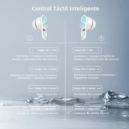 Audífonos Bluetooth 5.4 Baja Latencia Gamer Anc Auriculares