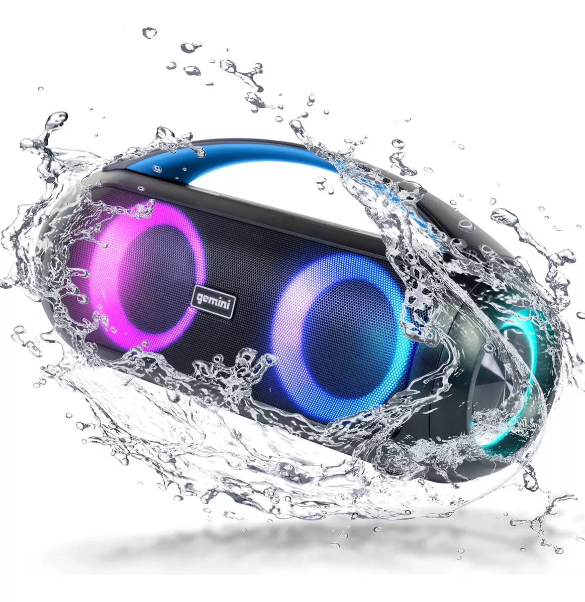 Bocina portatil Bluetooth Gemini resistente al agua