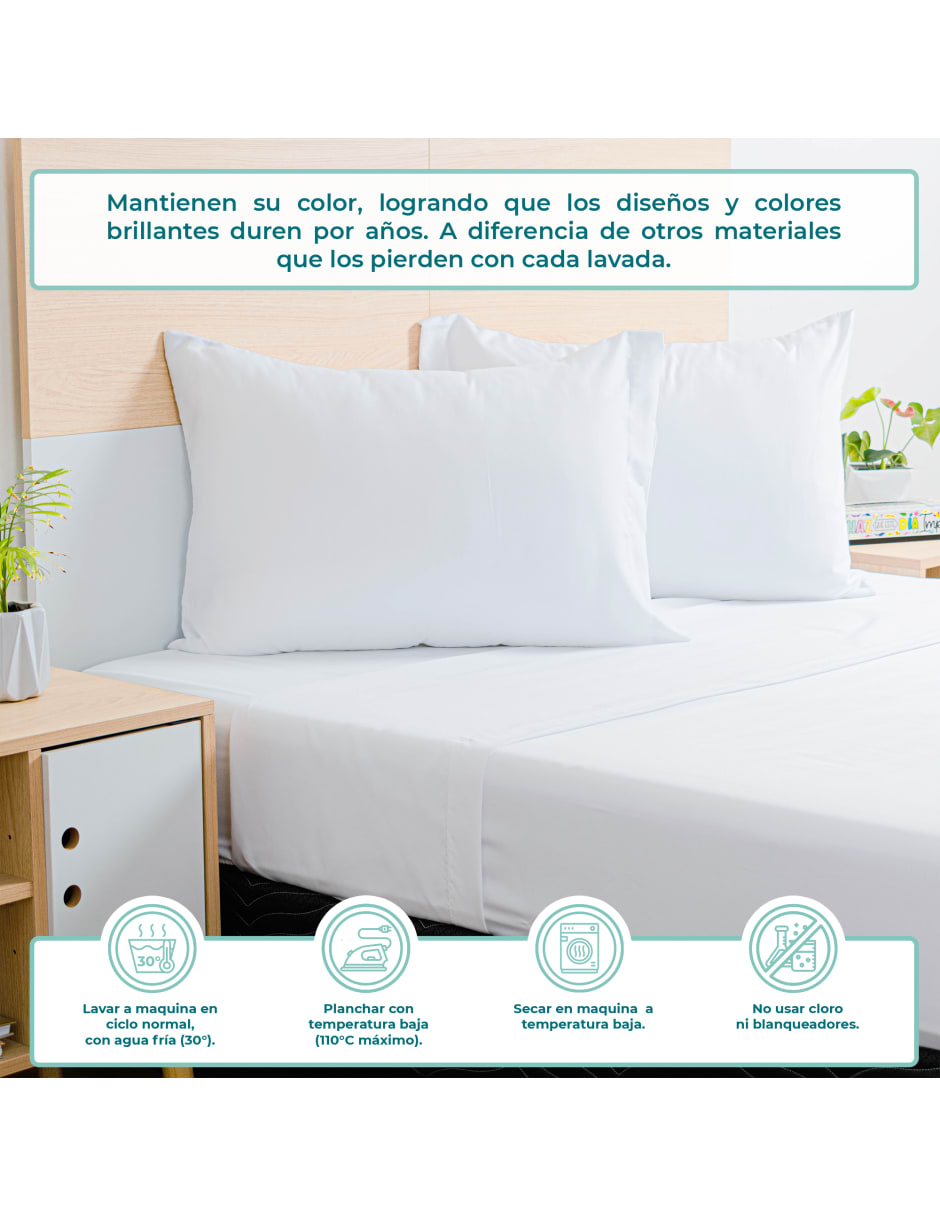 Juego de Sábanas Individual Spring Air Essence Blanco 100% Microfibra