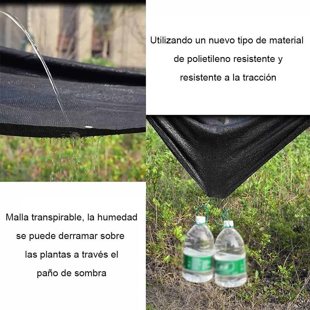 Maya Sombra Negra 70 por ciento Malla Sombra 4.5x10metros Mallasombras