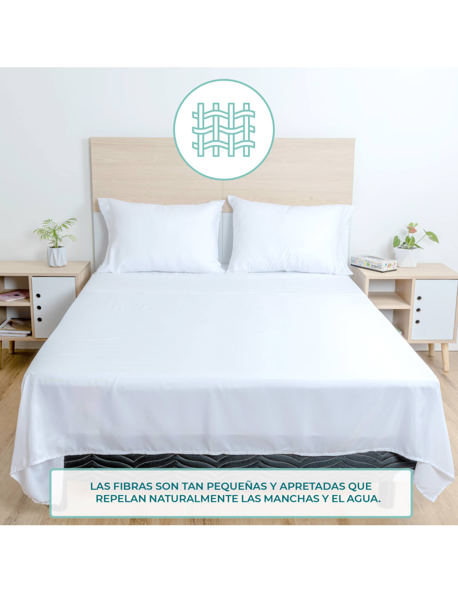Juego de Sábanas Individual Spring Air Essence Blanco 100% Microfibra