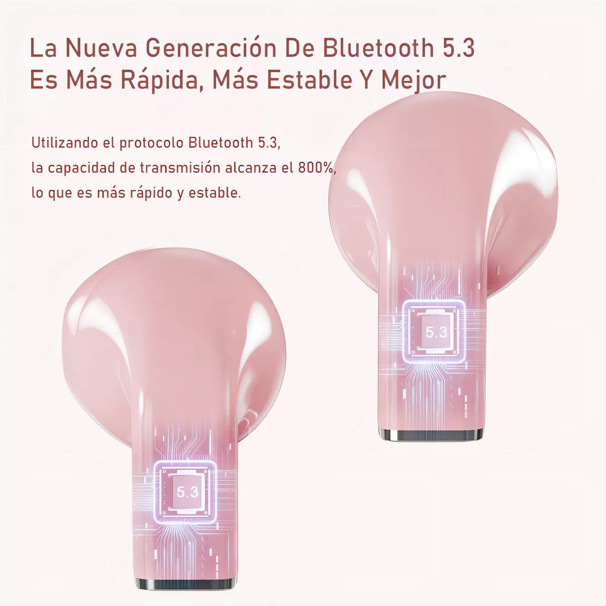Audífonos Bmani K520 Auriculares Bluetooth Inalámbricos Con Forma De Corazón Dos Formas Talla Pequeña Mini Rosa
