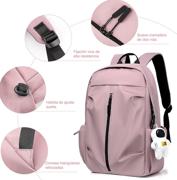 Mochila para computadora portátil, mochila de viaje al aire libre,Mochila de moda casual adecuada para deportes, viajes, negocios, gimnasio, que pueden usar tanto niños como niñas.