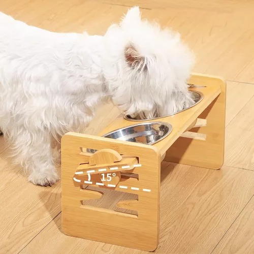 Platos/tazones Elevados Ajustables Para Perros Y Gatos