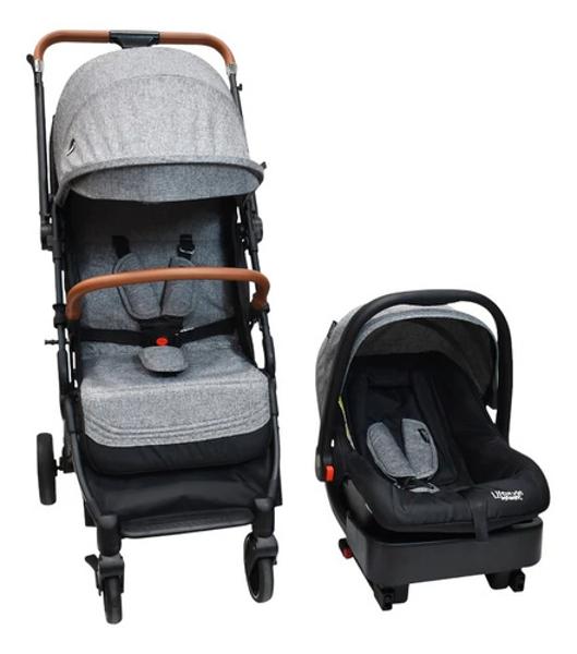 Carriola Para Bebé Infanti Vicka Portabebé Con Base grey and black