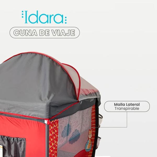 Cuna Corral Para Bebé Infanti Idara De Viaje Con Organizador rojo