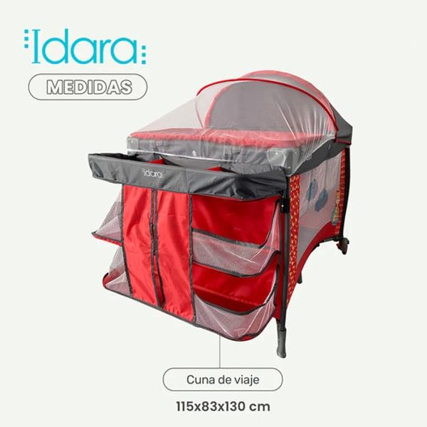 Cuna Corral Para Bebé Infanti Idara De Viaje Con Organizador rojo