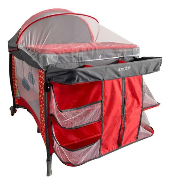 Cuna Corral Para Bebé Infanti Idara De Viaje Con Organizador rojo