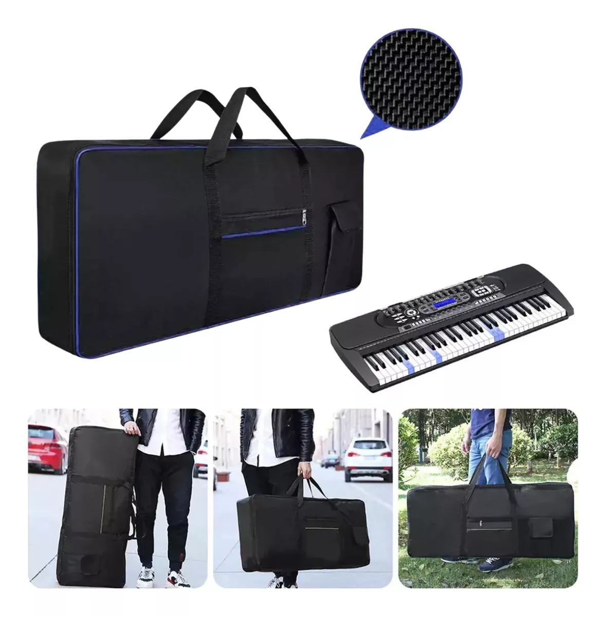 Bolsa Para Piano Electrónico De 61 Teclas Funda Teclado