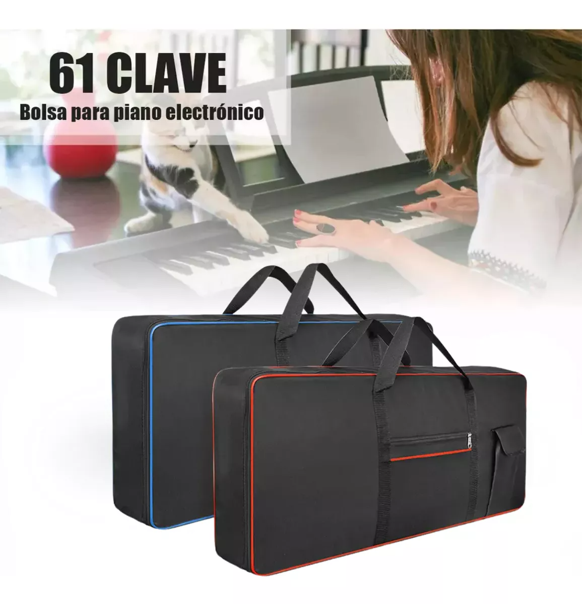 Bolsa Para Piano Electrónico De 61 Teclas Funda Teclado