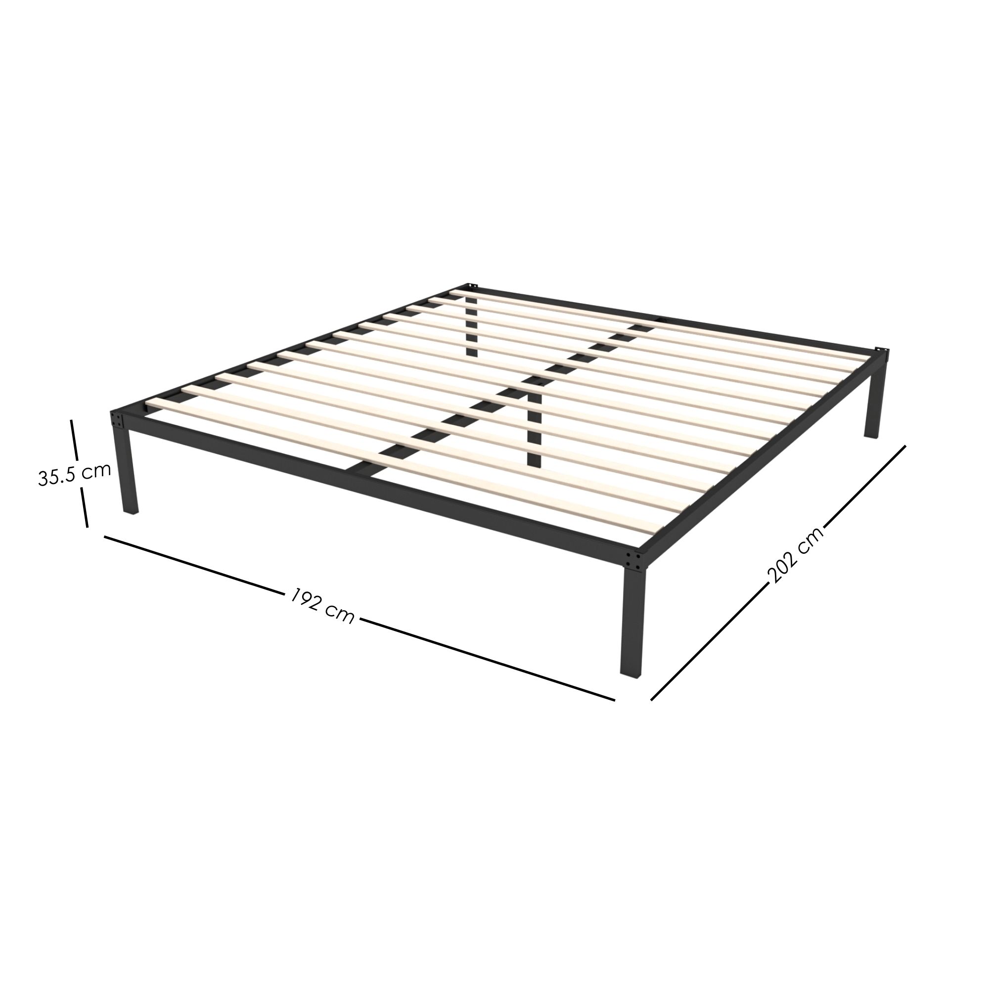 Ilios Innova | Ilios Innova | Base Cama King | Estructura de Acero | Resistente | Sin Cabecera | Diseño Minimalista