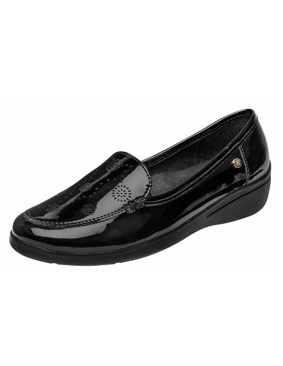 zapato de mujer de charol color negro