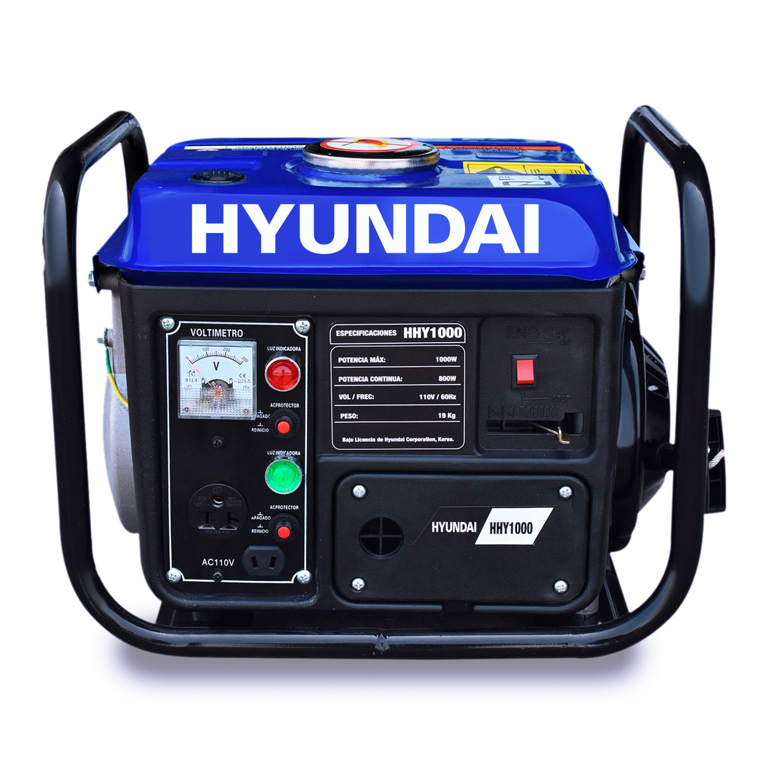 GENERADOR PORTÁTIL A GASOLINA HYUNDAI 800-1000W - HHY1000