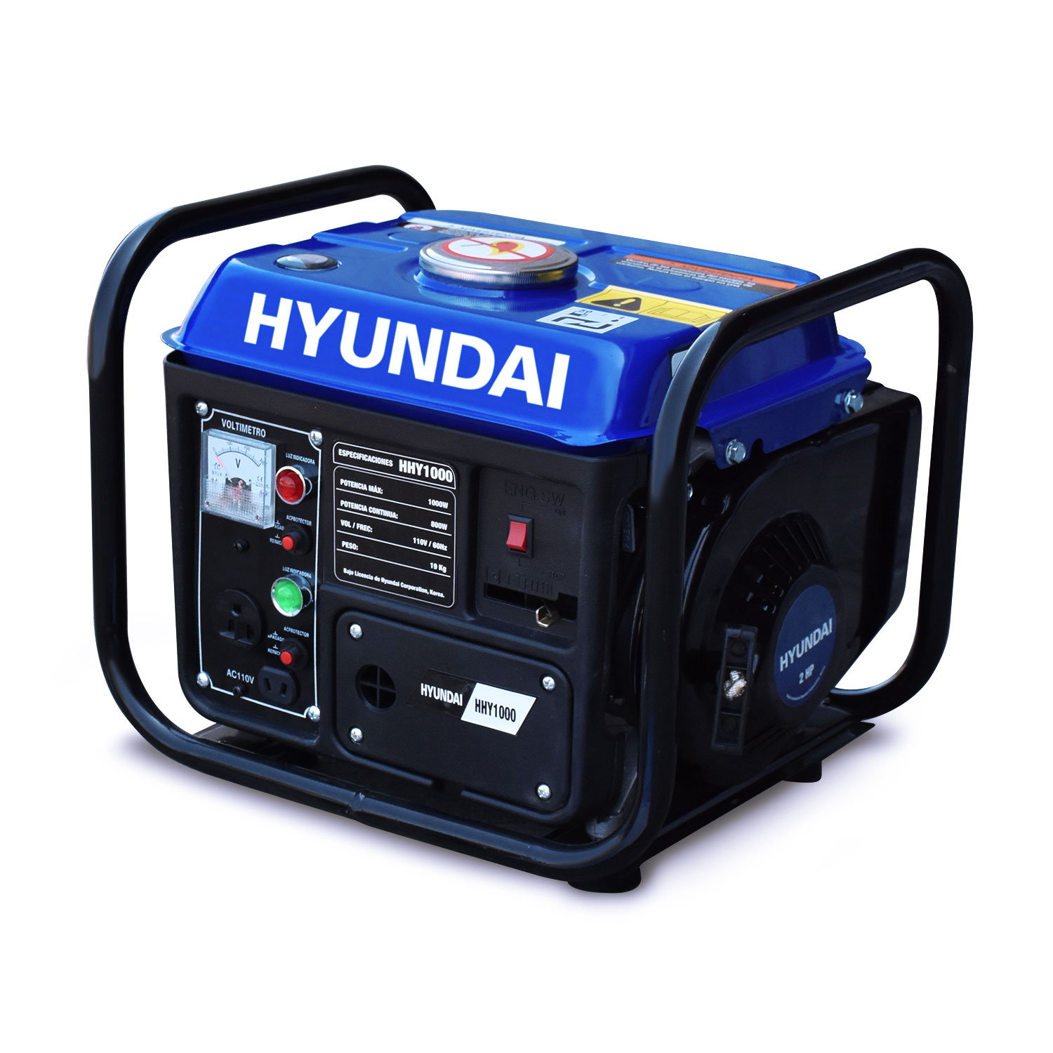 GENERADOR PORTÁTIL A GASOLINA HYUNDAI 800-1000W - HHY1000