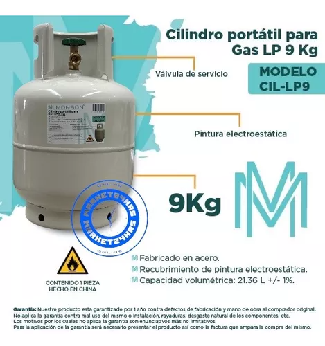 Tanque De Gas Lp Vacío  De 10kg Cilindro Portátil