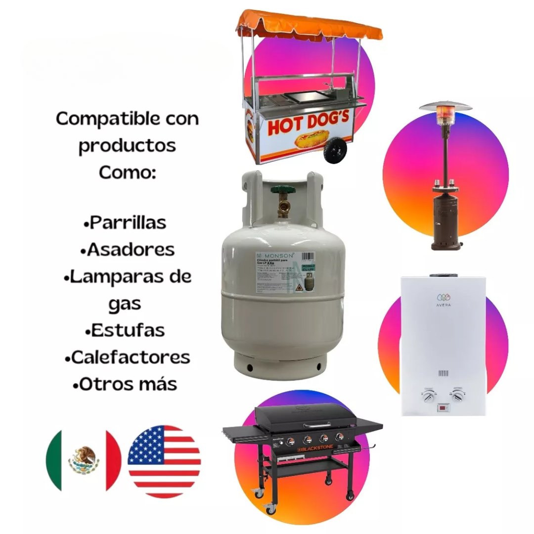 Tanque De Gas Lp Vacío  De 10kg Cilindro Portátil