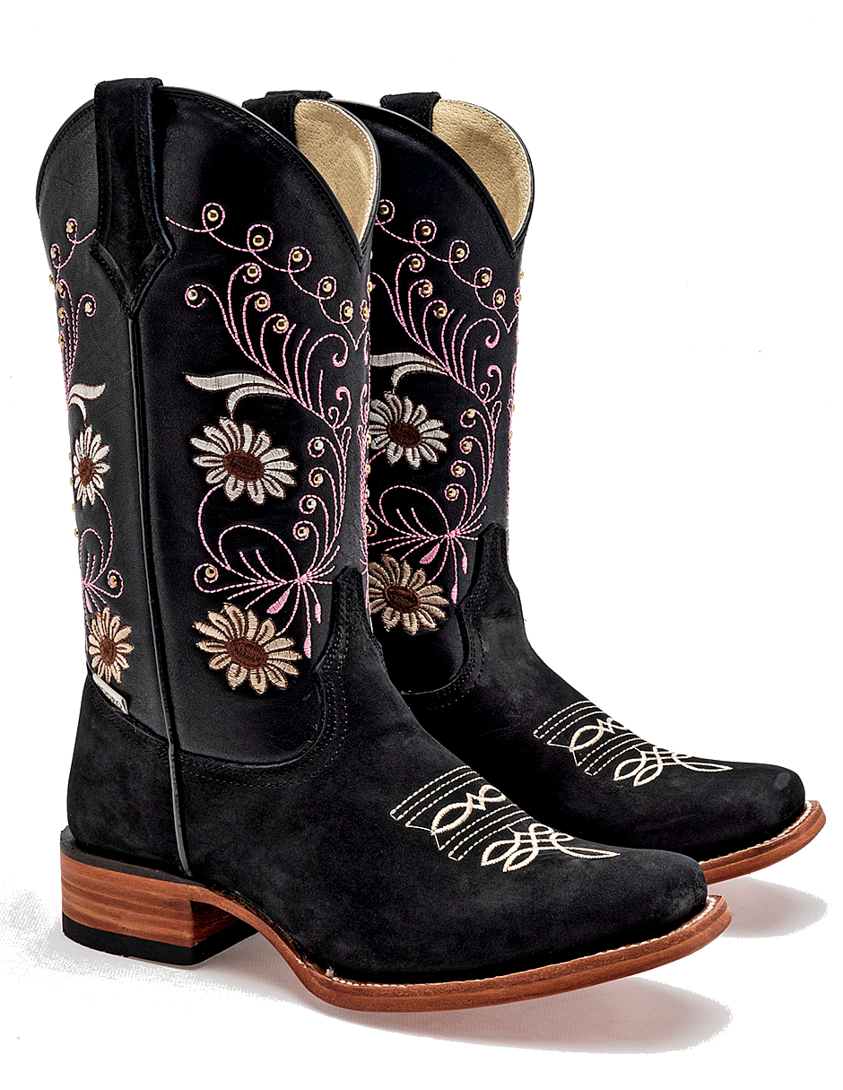 bota cowboy de piel para mujer