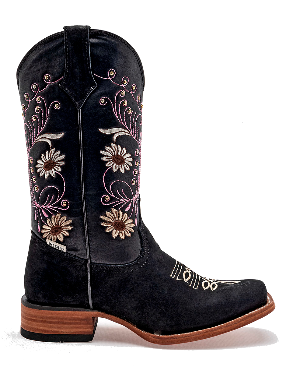 bota cowboy de piel para mujer