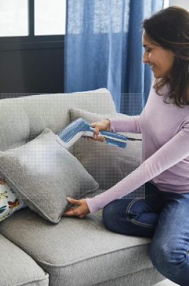 T-fal Vaporizador Steam First, Plancha vertical con capacidad de 70 ml, cepillo de vapor rápido y versátil ideal para viajes y de uso diario. Azul y blanco, DT6130Q1