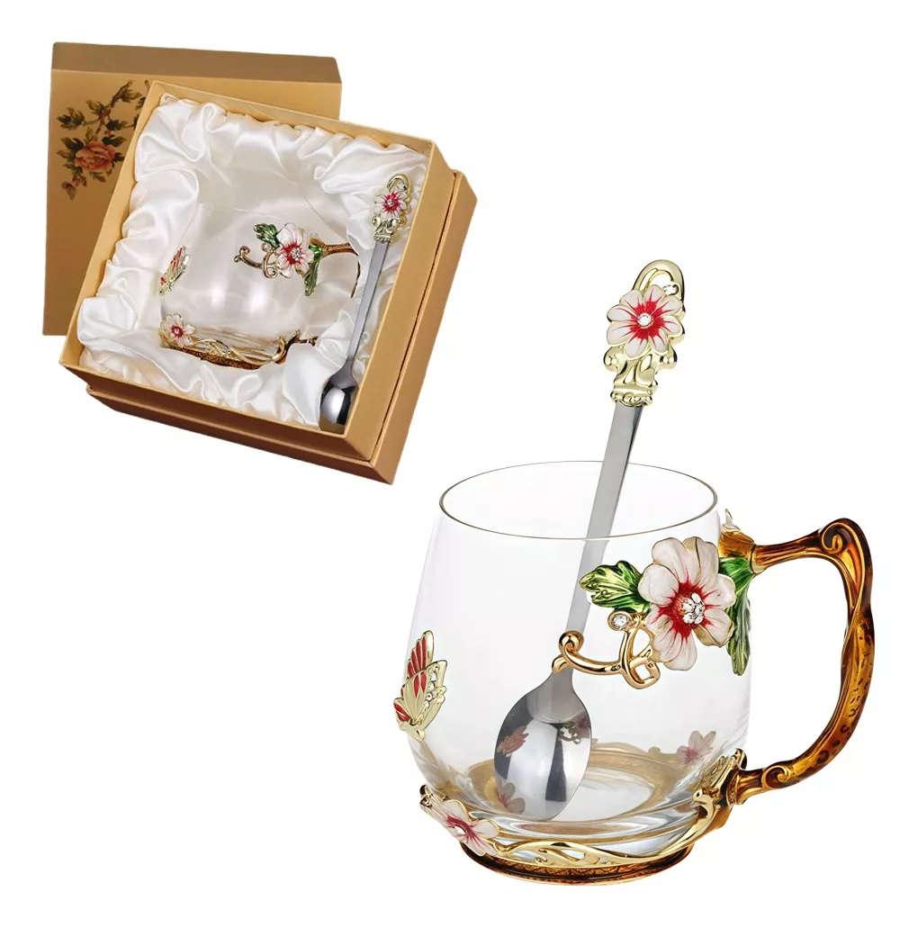 Taza Rosa Mariposa - Regalo Mujer: San Valentín, Madre