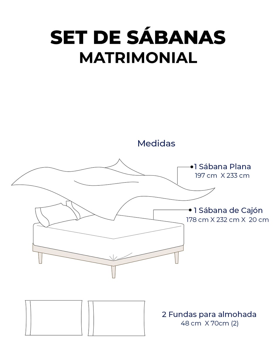 Juego de Sábanas Matrimonial Salmón Atlas Basic de Microfibra Suave y Secado Rápido