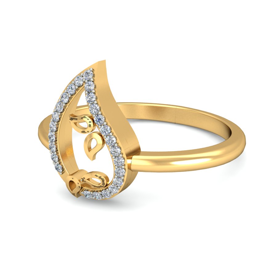 Anillo Lluvia Dorada Joyería M De León Oro 10k
