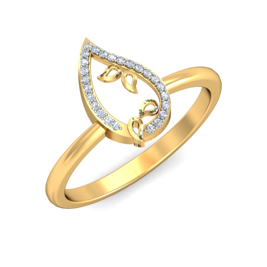 Anillo Lluvia Dorada Joyería M De León Oro 10k