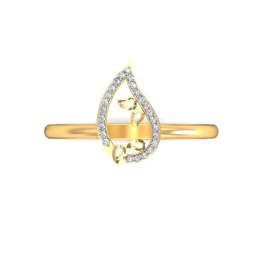 Anillo Lluvia Dorada Joyería M De León Oro 10k