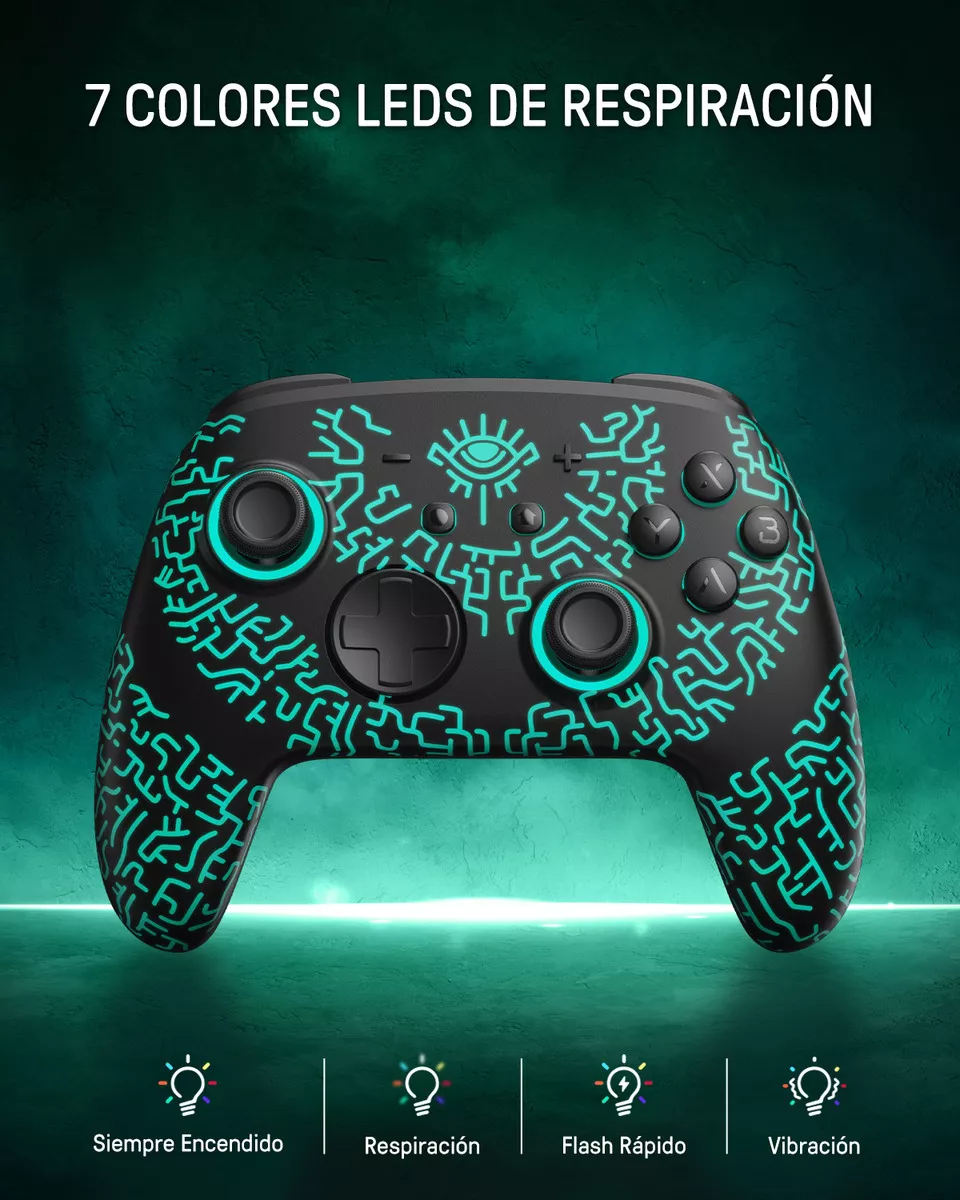 Funlab Firefly Control Pro Para Nintendo Switch Inalámbrico con NFC Totk Negro