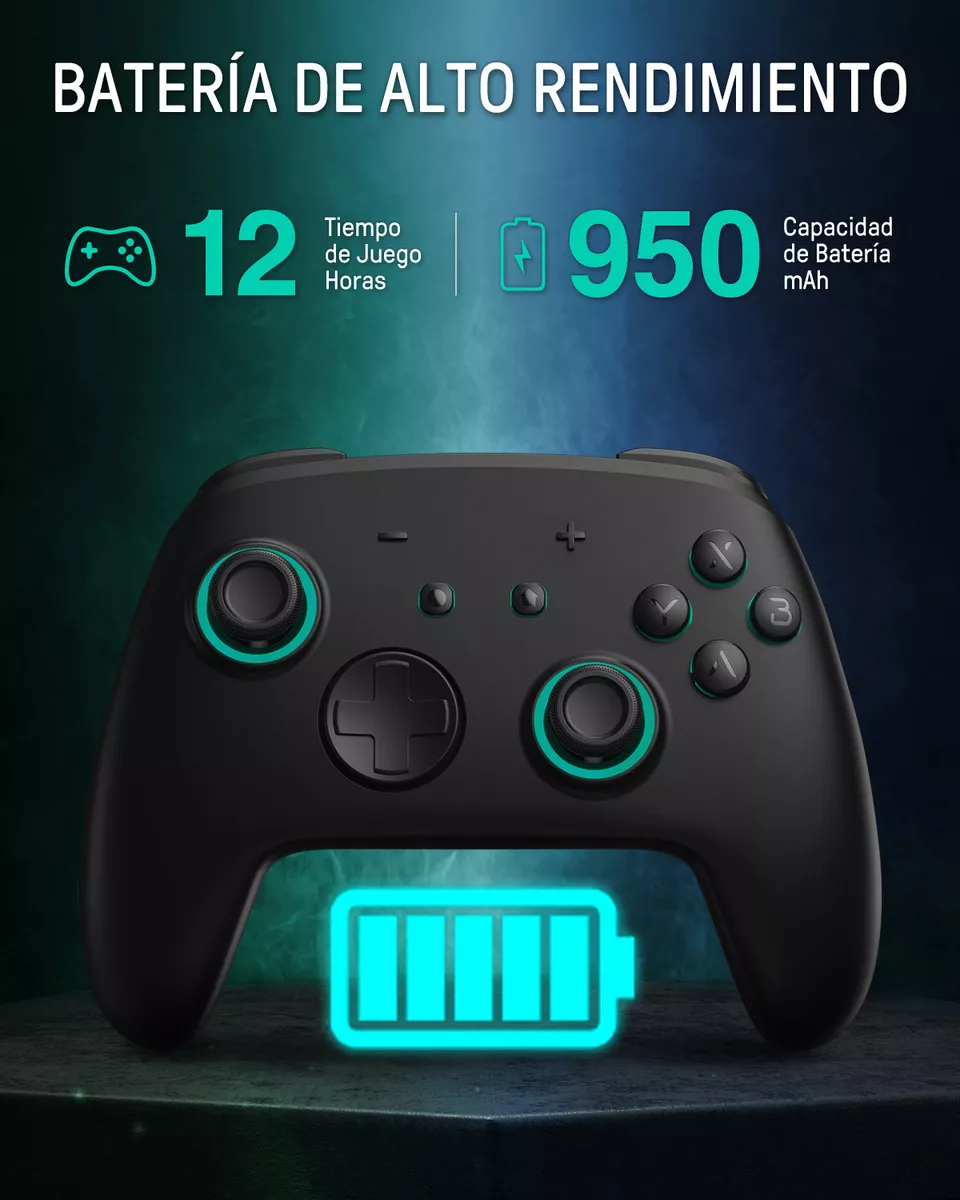 Funlab Firefly Control Pro Para Nintendo Switch Inalámbrico con NFC Totk Negro