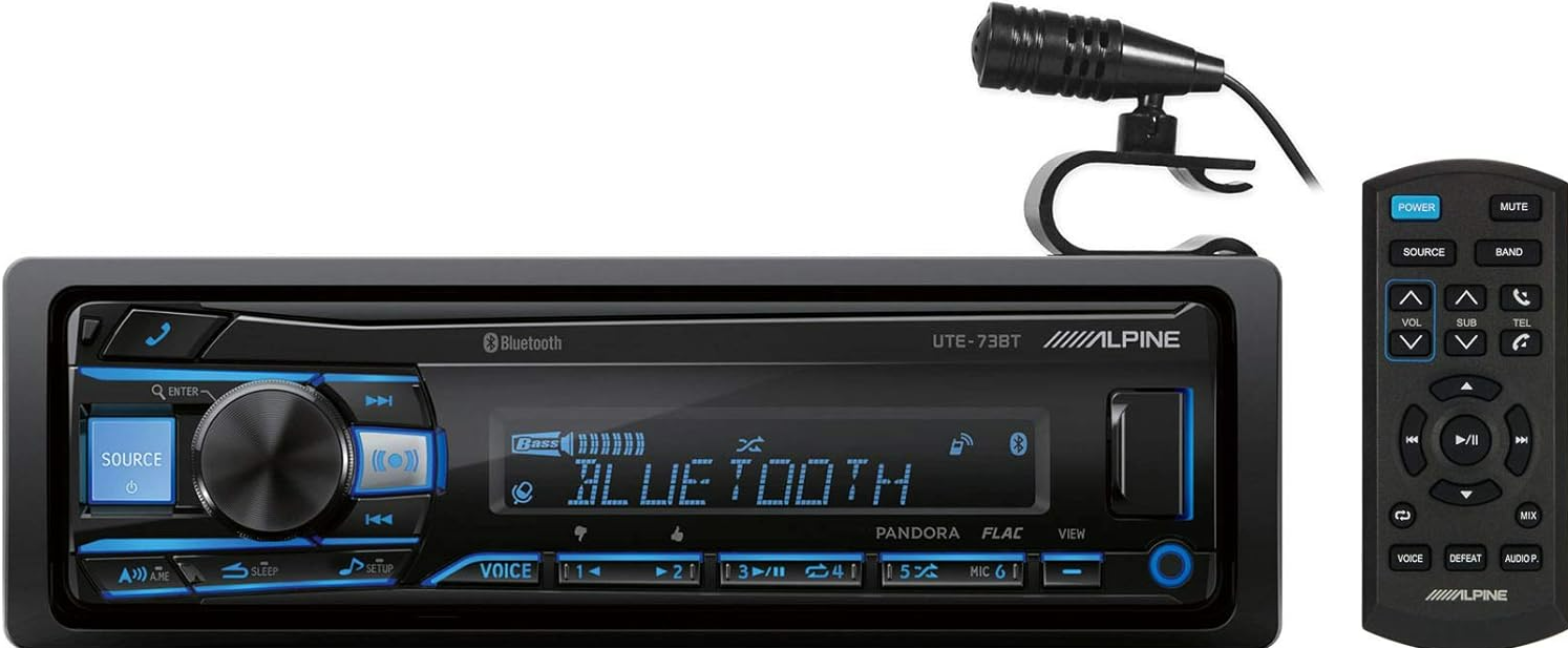 Autoestéreo Alpine Bluetooth Multicolor Usb Mp3 UTE-73BT