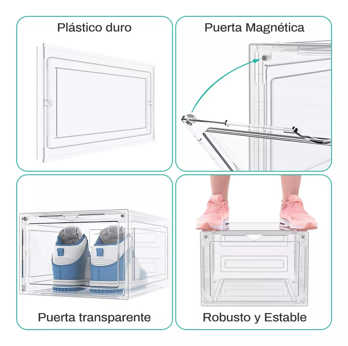 Zapatos Apilables Estantes Plasticos Transparentes 10 Piezas