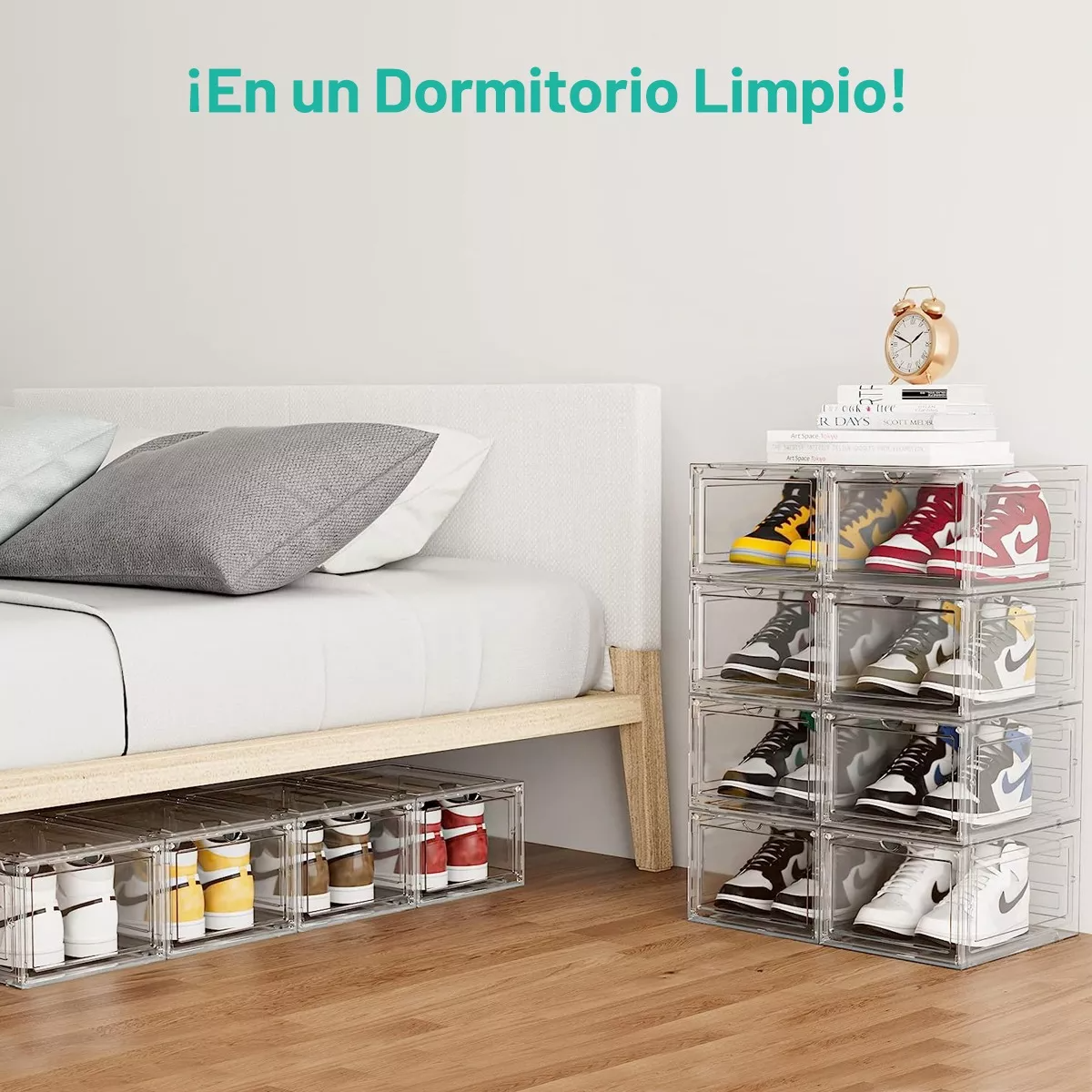 Zapatos Apilables Estantes Plasticos Transparentes 10 Piezas