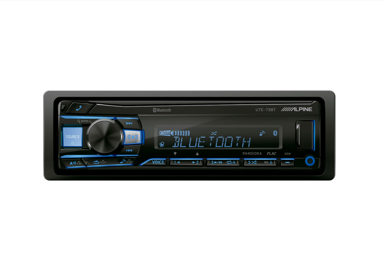 Autoestéreo Alpine Bluetooth Multicolor Usb Mp3 UTE-73BT