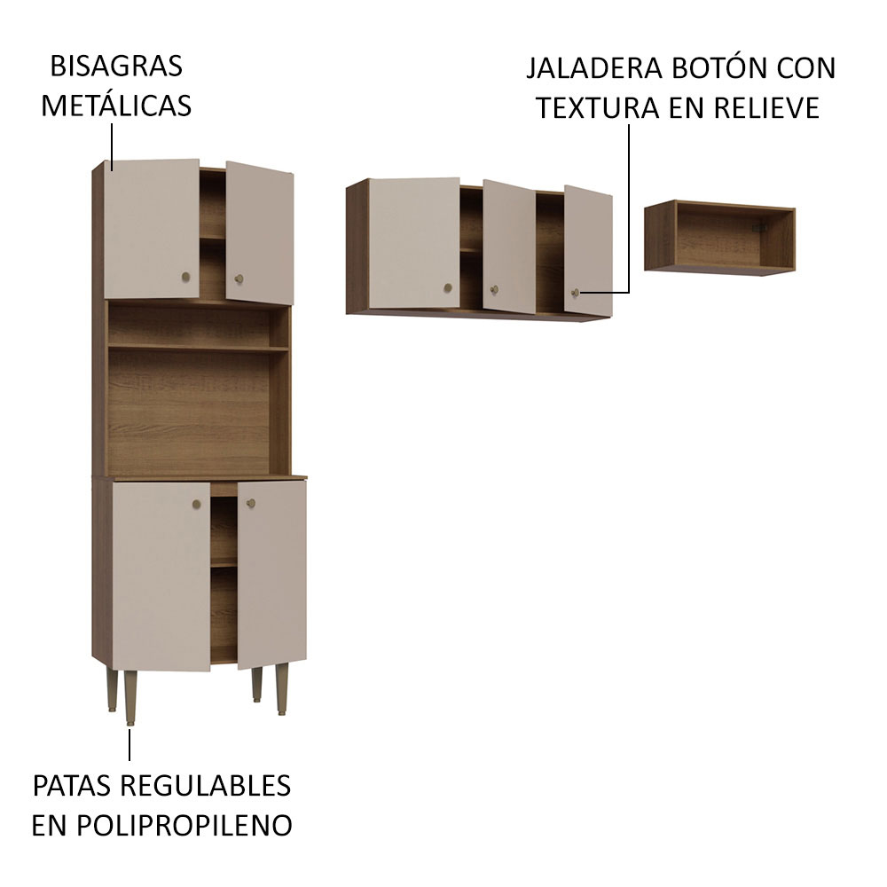 Mueble Kit para Área de Lavado Elegante Gourmet 235cm MC