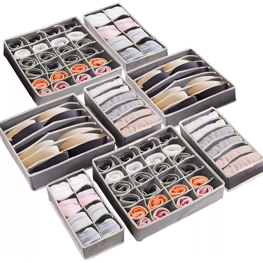 8 Organizador De Ropa Interior Plegable Para Cajones Cajas
