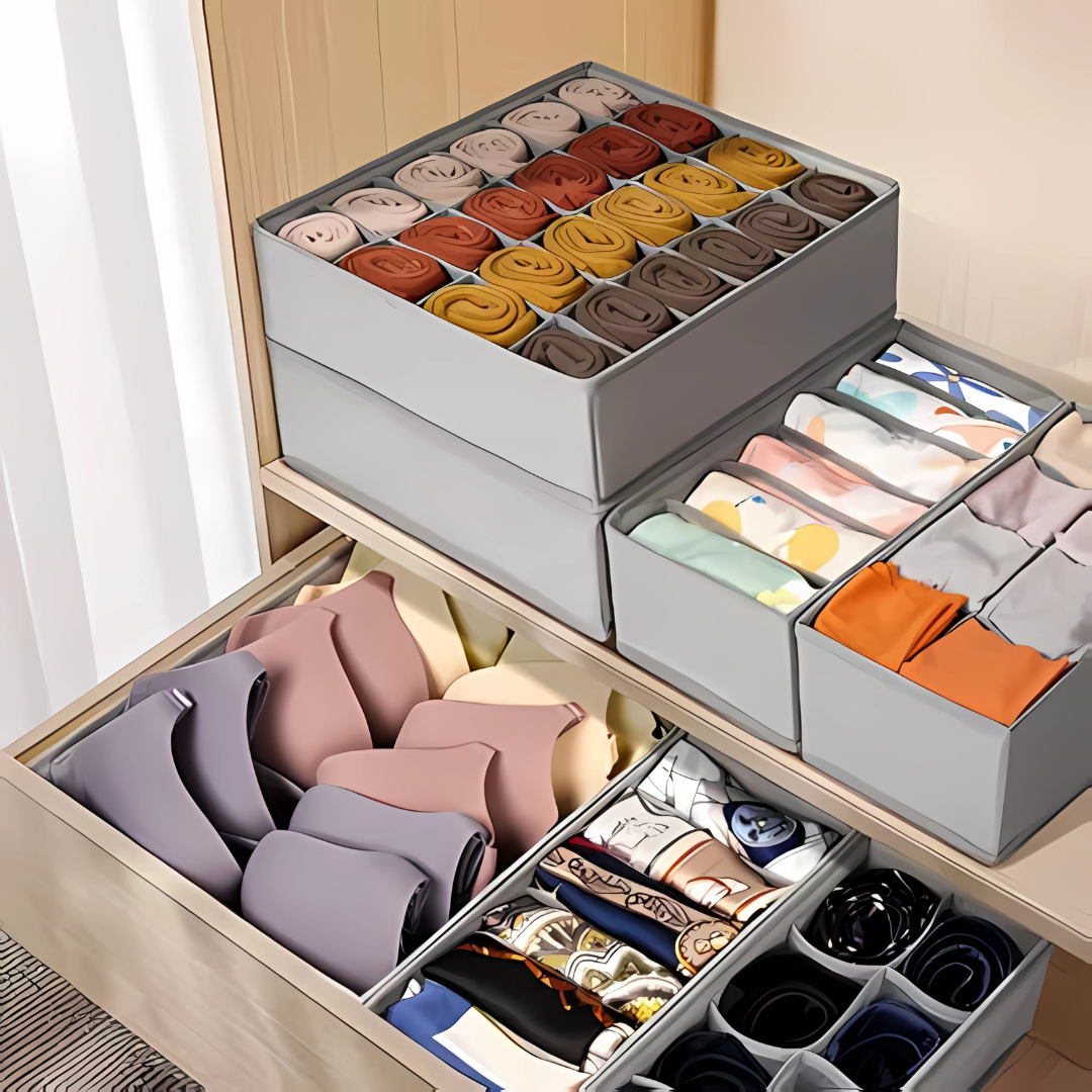 8 Organizador De Ropa Interior Plegable Para Cajones Cajas