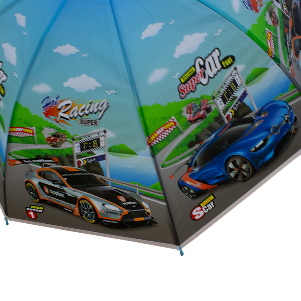 Paraguas Sombrilla Infantil Estampado Autos Y Silbato