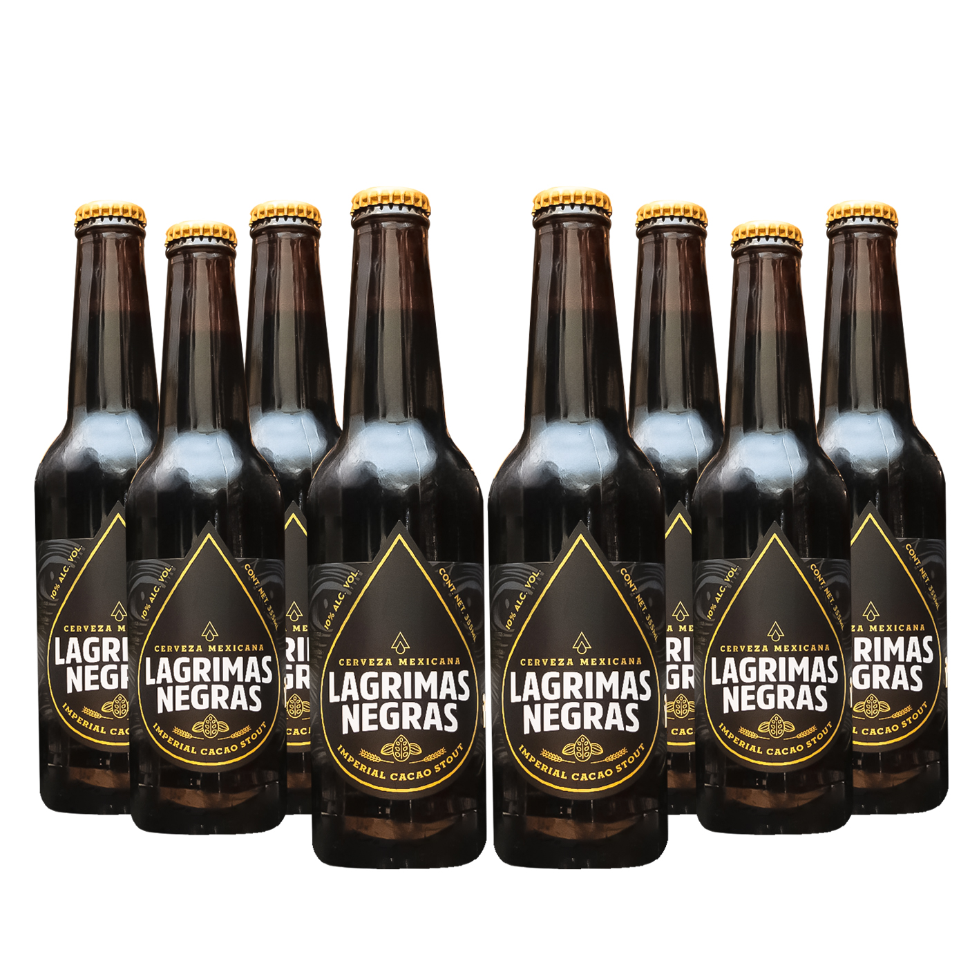 8 Pack Cerveza Lagrimas Negras Imperial Cacao Stout 355 Ml