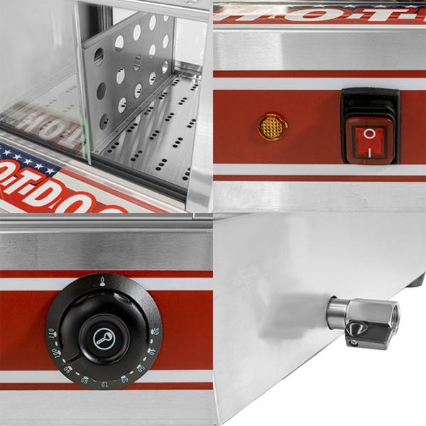 Vitrina Calentadora Vaporizadora Hot Dogs Salchichas 850w Gutstark Home