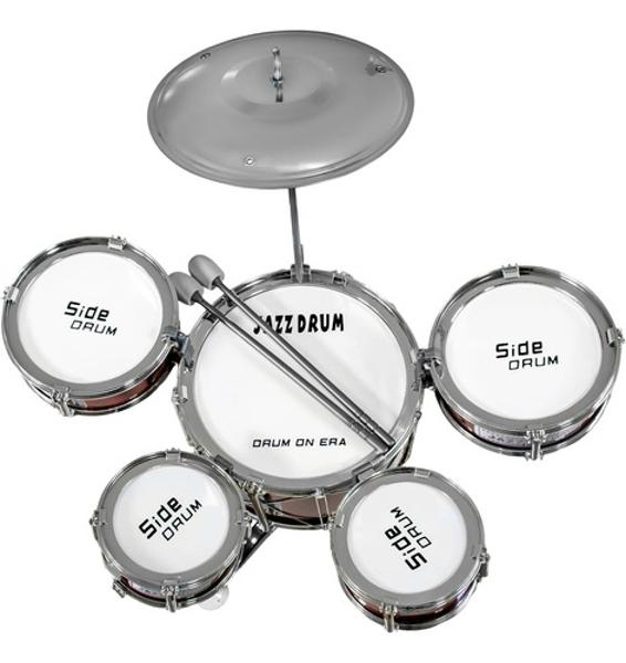 Bateria Musical Juguete Jazz Niños 7 Piezas 5 Tambores Little Monkey