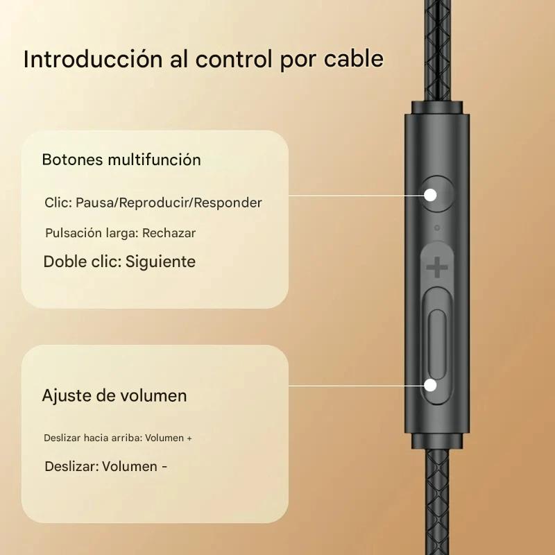 Audífonos manos libres magnéticos cable L juego Metal verde HiFi 3.5mm teléfono PC micrófono.