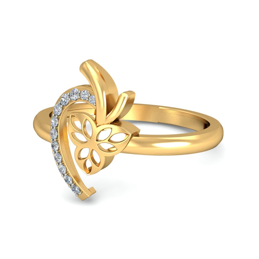 Anillo Flor Natural Joyería M de León Oro 10K