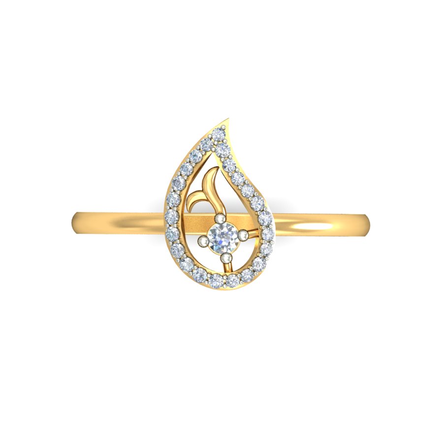 Anillo Gota Serena Joyería M de León Oro 10K