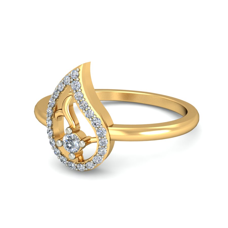 Anillo Gota Serena Joyería M de León Oro 10K